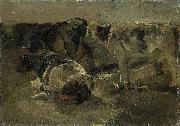 George Hendrik Breitner Four Cows Spain oil painting artist